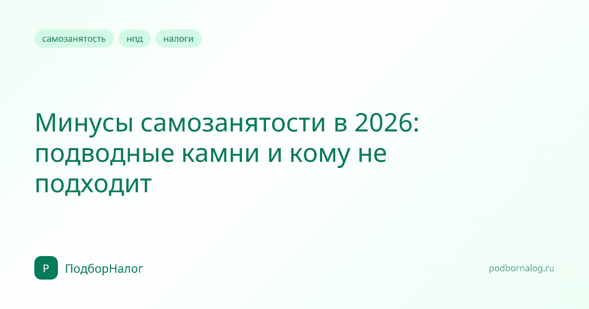 Плюсы и минусы самозанятости 2026: подводные камни